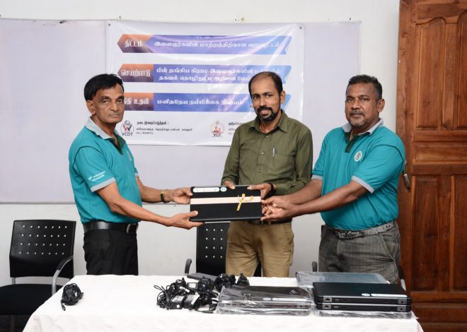 Handover the Laptops to VCOT for initiative of Community College Concept